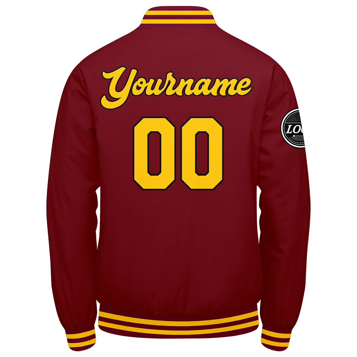 Custom Varsity Jacket Letterman jacket for Men, Women and Youth Crimson Yellow