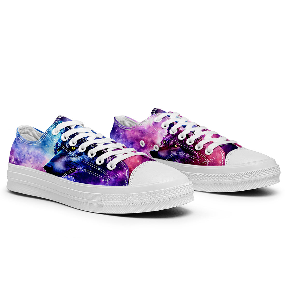 Highlight Your Fashion With Men's and Women's Low-Top Canvas Shoes Wolf