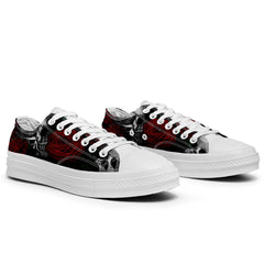 Highlight Your Fashion With Men's and Women's Low-Top Canvas Shoes Skeleton