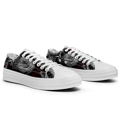 Highlight Your Fashion With Men's and Women's Low-Top Canvas Shoes Skeleton