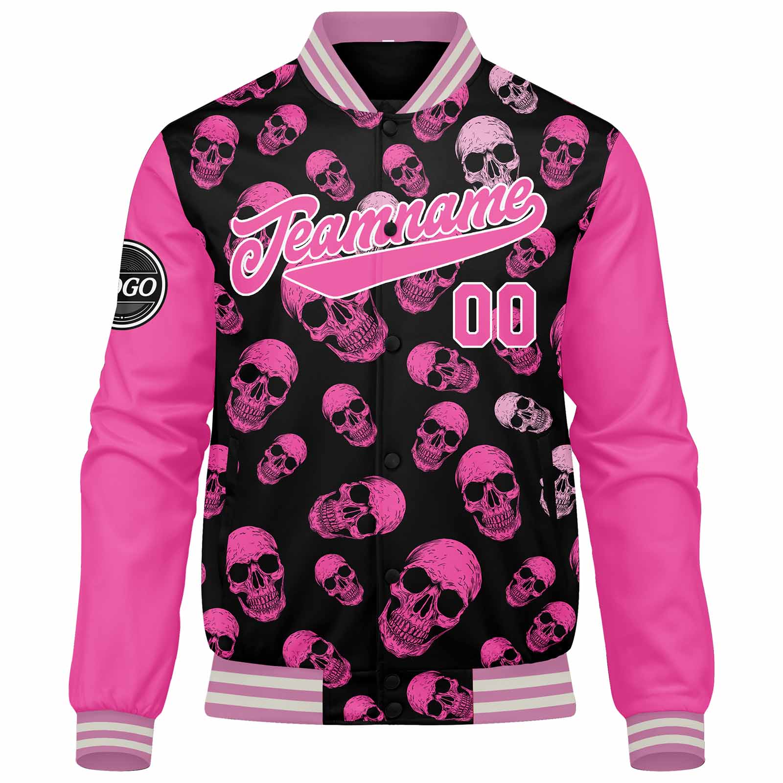 Custom Varsity Jacket Letterman jacket for Men, Women and Youth Pink