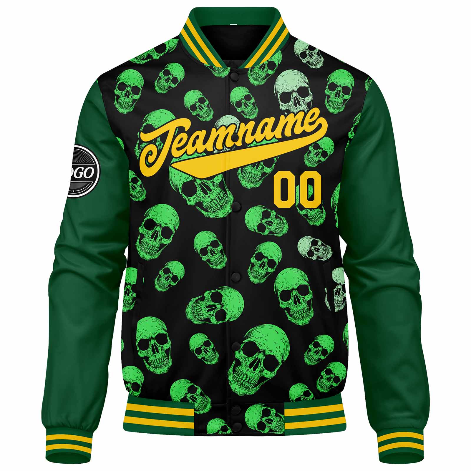 Custom Varsity Jacket Letterman jacket for Men, Women and Youth Green