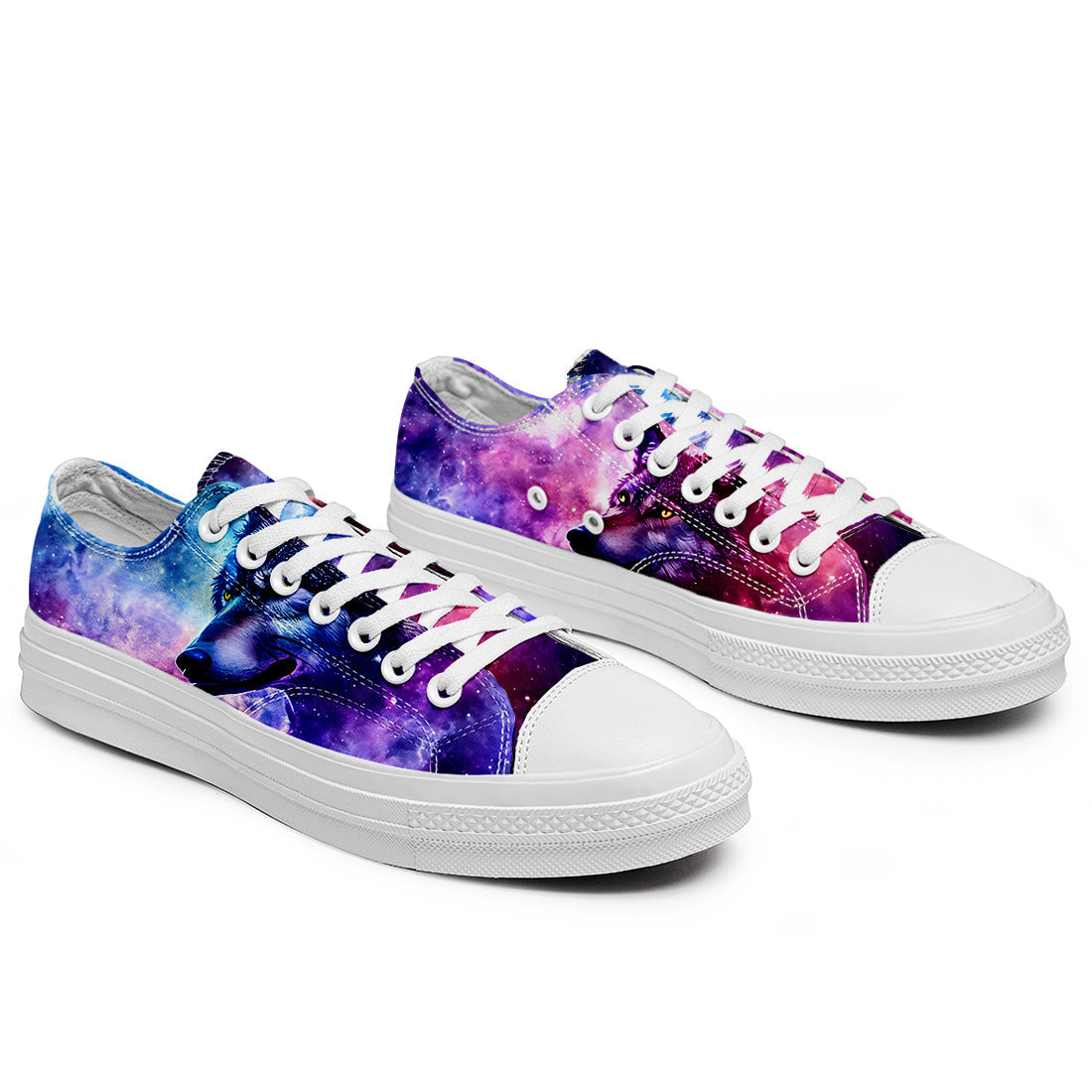 Highlight Your Fashion With Men's and Women's Low-Top Canvas Shoes Wolf