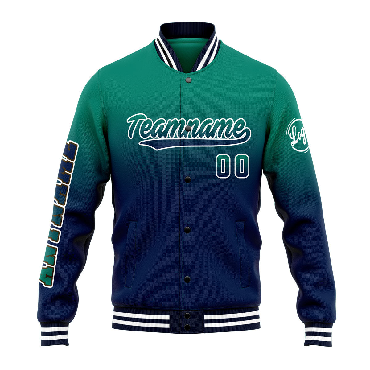 Custom Varsity Jacket Letterman jacket for Men, Women and Youth Green&Navy