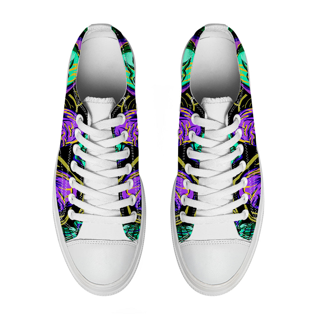 Highlight Your Fashion With Men's and Women's Low-Top Canvas Shoes Skeleton