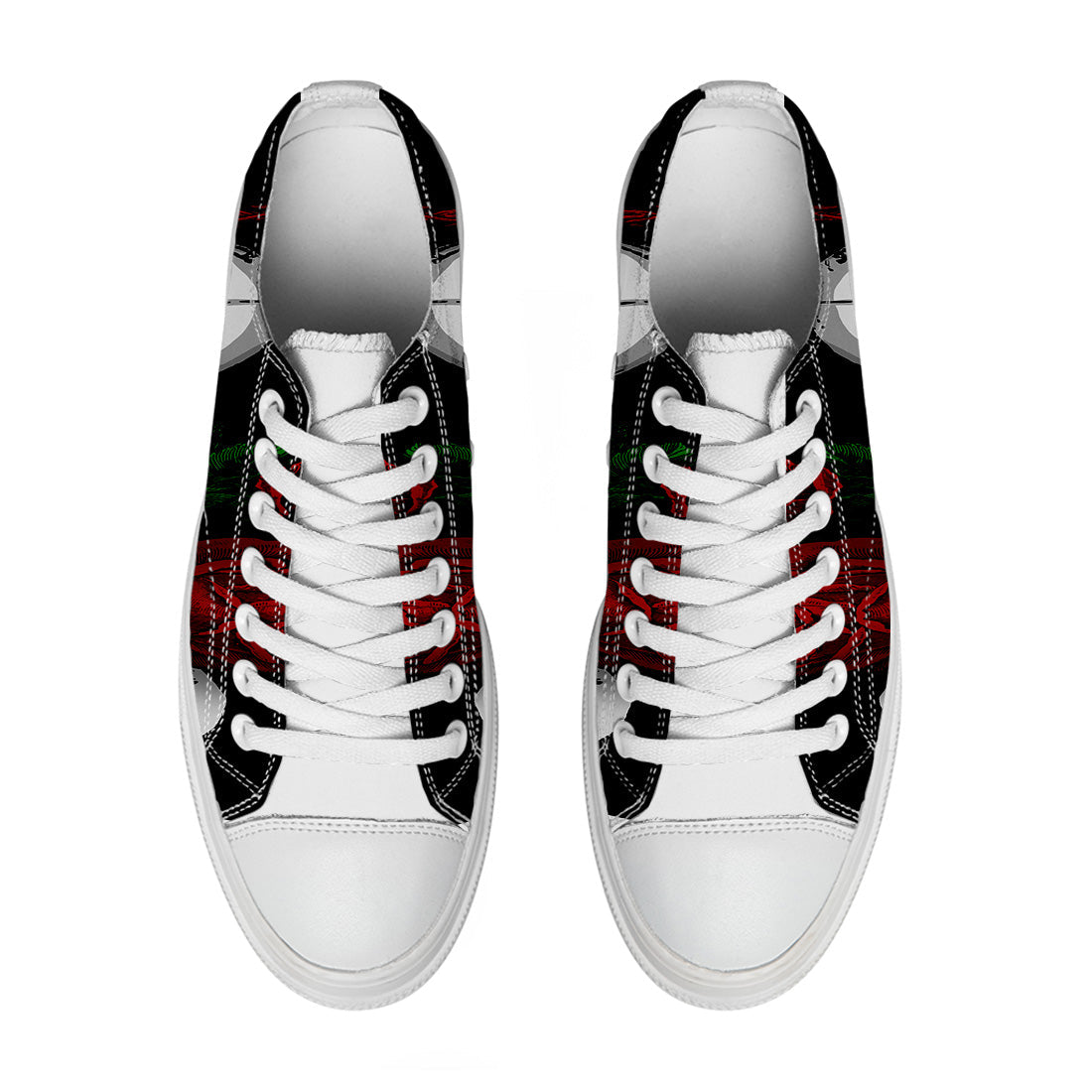 Highlight Your Fashion With Men's and Women's Low-Top Canvas Shoes Skeleton