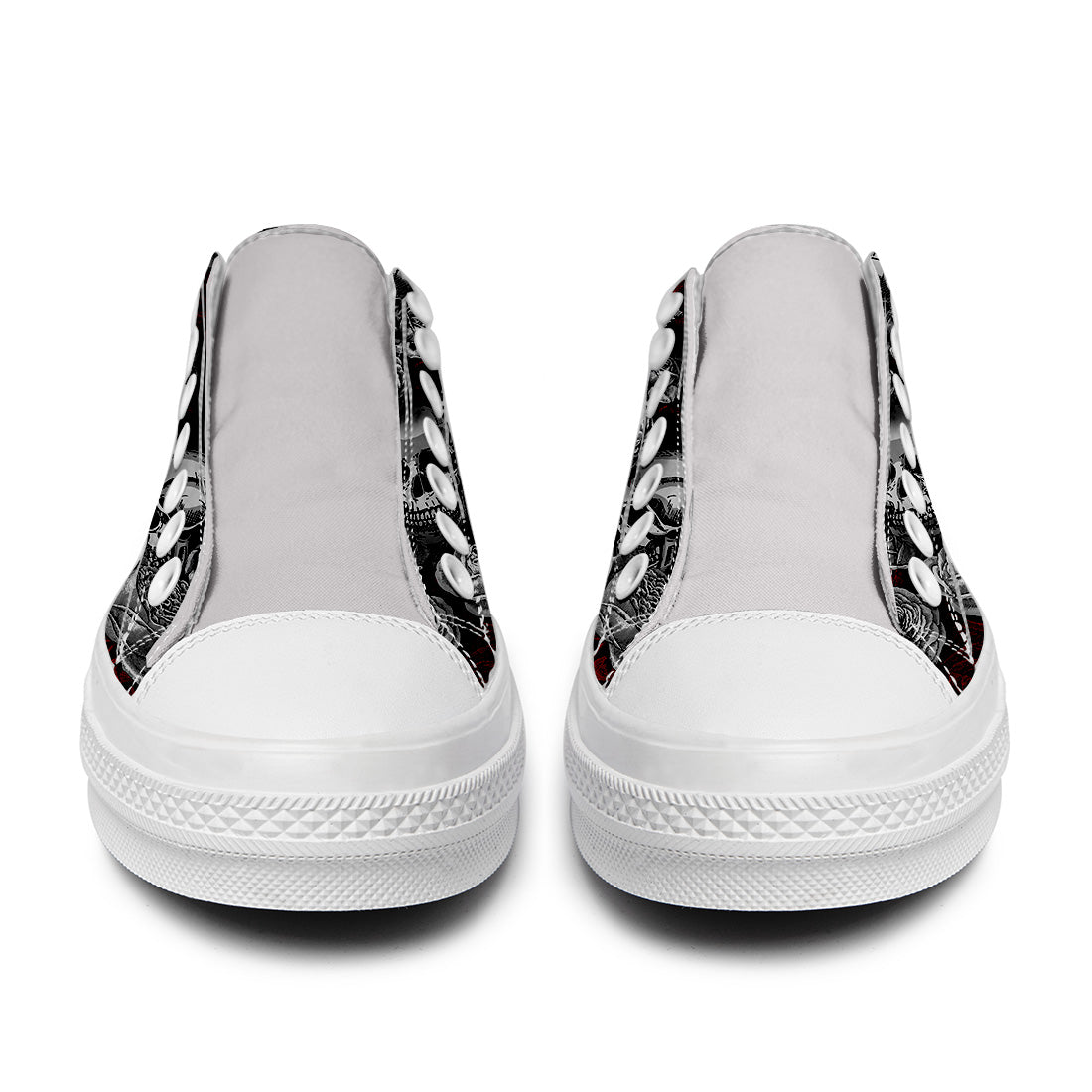 Highlight Your Fashion With Men's and Women's Low-Top Canvas Shoes Skeleton