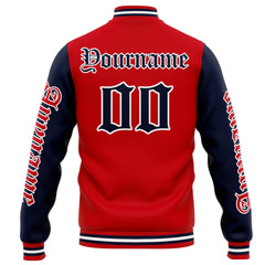 Custom Varsity Jacket Letterman jacket for Men, Women and Youth Red Navy