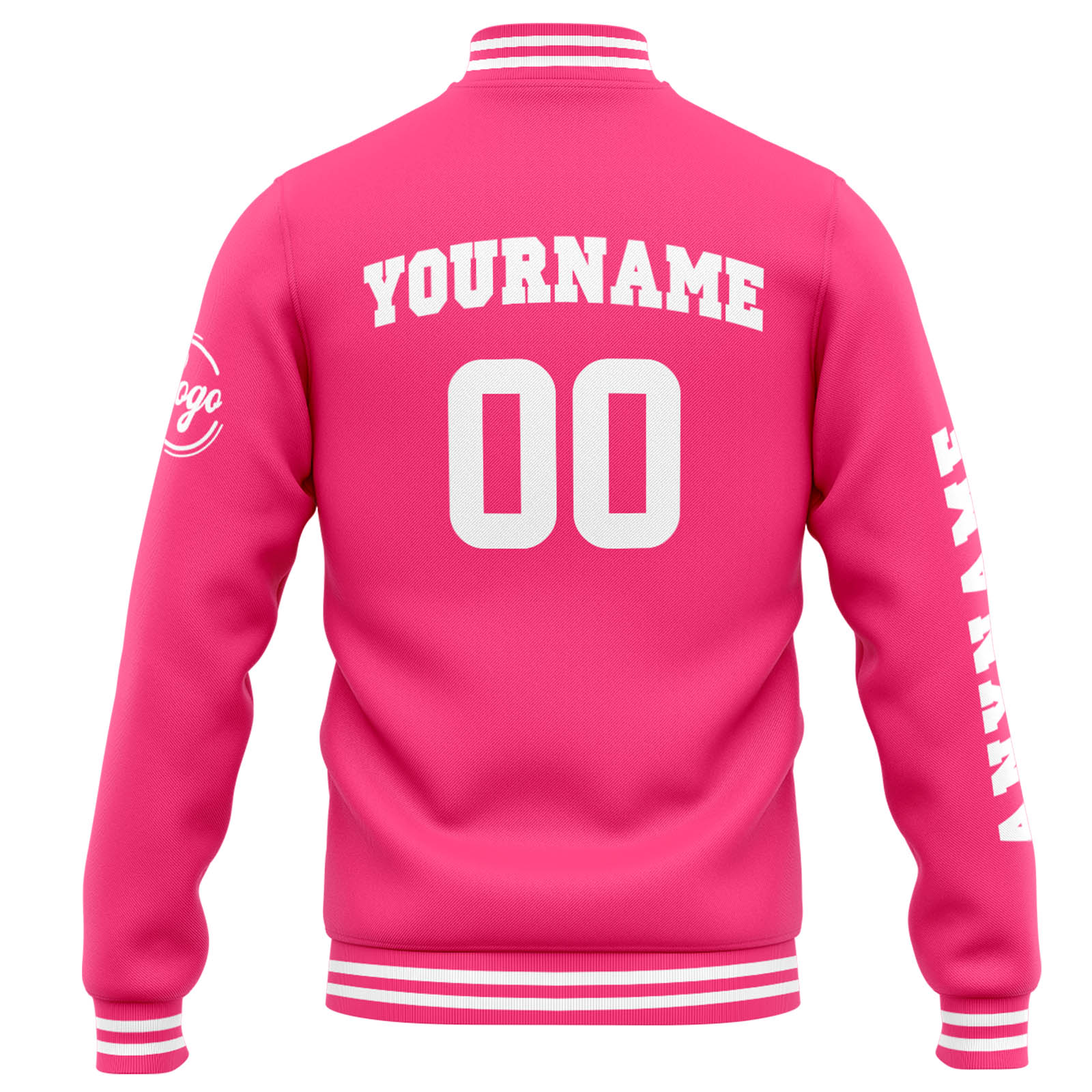 Custom Varsity Jacket Letterman jacket for Men, Women and Youth Pink White