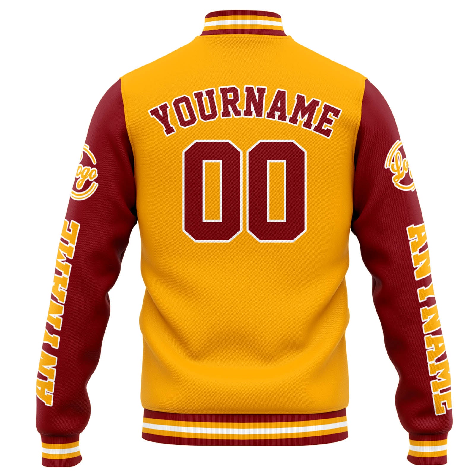 Custom Varsity Jacket Letterman jacket for Men, Women and Youth Orange Red